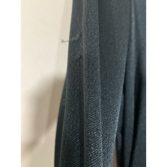 Vintage Womens Draped Front Midi Dress 8 Black Glam Party Formal Cocktail 80s - Picture 11 of 12